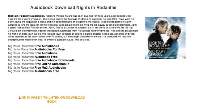 nights in rodanthe audiobook